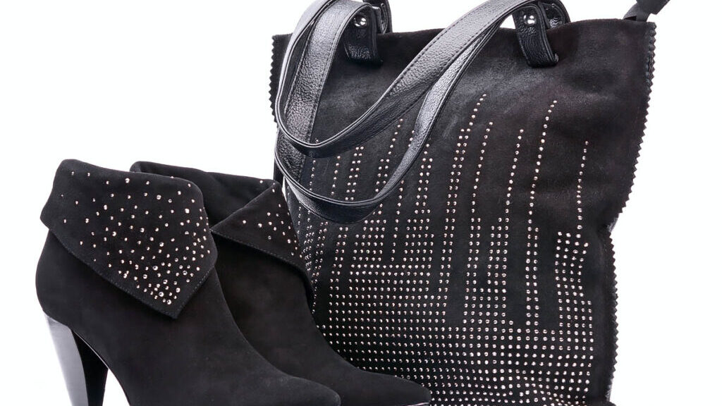 Women's Black Shoes and Bag Set